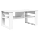 Sofabord med opbevaring Hvid 96 x 54 x 44 cm Konstrueret træ