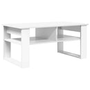 Sofabord med opbevaring Hvid 96 x 54 x 44 cm Konstrueret træ
