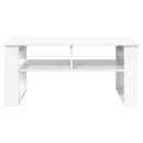Sofabord med opbevaring Hvid 96 x 54 x 44 cm Konstrueret træ
