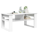 Sofabord med opbevaring Hvid 96 x 54 x 44 cm Konstrueret træ