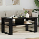 Sofabord med opbevaring Sort eg 96 x 54 x 44 cm Konstrueret træ
