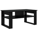 Sofabord med opbevaring Sort eg 96 x 54 x 44 cm Konstrueret træ