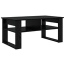 Sofabord med opbevaring Sort eg 96 x 54 x 44 cm Konstrueret træ