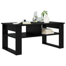 Sofabord med opbevaring Sort eg 96 x 54 x 44 cm Konstrueret træ