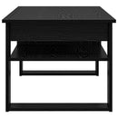 Sofabord med opbevaring Sort eg 96 x 54 x 44 cm Konstrueret træ