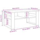 Sofabord med opbevaring Sort eg 96 x 54 x 44 cm Konstrueret træ