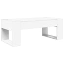 Sofabord Hvid 110 x 50 x 41 cm Konstrueret træ