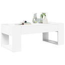 Sofabord Hvid 110 x 50 x 41 cm Konstrueret træ