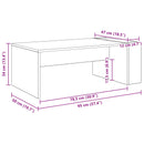 Sofabord Sort eg 95 x 50 x 34 cm Konstrueret træ