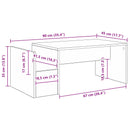 Sofabord Hvid 90 x 45 x 35 cm Konstrueret træ