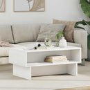 Sofabord Hvid 80 x 46 x 35 cm Konstrueret træ