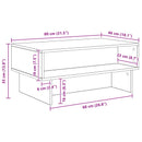 Sofabord Sort eg 80 x 46 x 35 cm Konstrueret træ