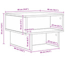 Sofabord Sonoma eg 48 x 46 x 35 cm Konstrueret træ