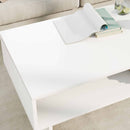 Sofabord Hvid 100 x 46 x 35 cm Konstrueret træ