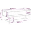 Sofabord Artisan Egetræ 100 x 46 x 35 cm Konstrueret træ