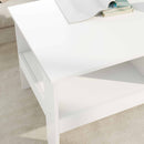 Sofabord Hvid 90 x 50 x 45 cm Konstrueret træ