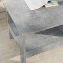 Sofabord Beton Grå 90 x 50 x 45 cm Konstrueret træ