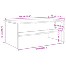 Sofabord Sonoma eg 100 x 50 x 40 cm Konstrueret træ
