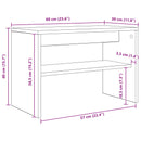 TV-skab Artisan Egetræ 60 x 30 x 40 cm Konstrueret træ