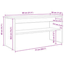 TV-skab Sonoma eg 80 x 30 x 40 cm Konstrueret træ