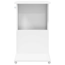 Sidebord med hjul Hvid 40 x 35 x 60 cm Konstrueret træ