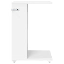 Sidebord med hjul Hvid 40 x 35 x 60 cm Konstrueret træ