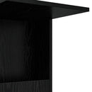 Sidebord med hjul Sort eg 40 x 35 x 60 cm Konstrueret træ
