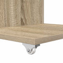 Sidebord med hjul Sonoma eg 40 x 35 x 60 cm Konstrueret træ
