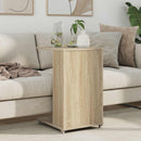 Sidebord med hjul Sonoma eg 40 x 35 x 60 cm Konstrueret træ