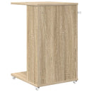 Sidebord med hjul Sonoma eg 40 x 35 x 60 cm Konstrueret træ