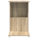 Sidebord med hjul Sonoma eg 40 x 35 x 60 cm Konstrueret træ