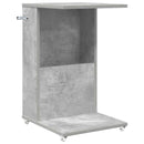 Sidebord med hjul Beton Grå 40 x 35 x 60 cm Konstrueret træ