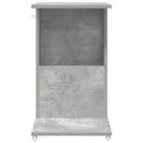 Sidebord med hjul Beton Grå 40 x 35 x 60 cm Konstrueret træ