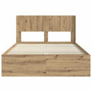 Sengestel med opbevaring og hovedgærde Artisan-eg 120 x 200 cm