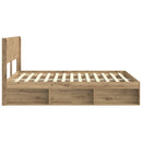Sengestel med opbevaring og hovedgærde Artisan-eg 120 x 190 cm