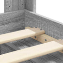Sengestel med opbevaring og hovedgærde Grå Sonoma 100 x 200 cm