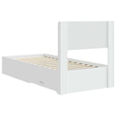 Sengestel med opbevaring og hovedgærde Hvid 90 x 190 cm