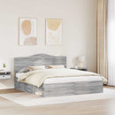 Sengestel Grå Sonoma 200 x 200 cm Massiv fyrretræ