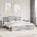 Sengestel med hovedgærde Beton 180 x 200 cm Massiv fyrretræ