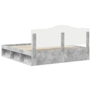 Sengestel med hovedgærde Beton 180 x 200 cm Massiv fyrretræ