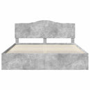Sengestel med hovedgærde Beton 180 x 200 cm Massiv fyrretræ