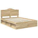 Sengestel med hovedgærde Sonoma eg 150 x 200 cm Massiv fyrretræ