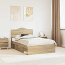 Sengestel med hovedgærde Sonoma 120 x 190 cm Massiv fyrretræ