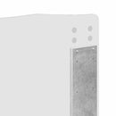 Sengestel med hovedgærde Beton 120 x 190 cm Massiv fyrretræ