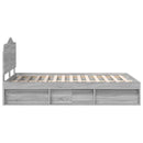 Sengestel Grå Sonoma 120 x 190 cm Massiv fyrretræ