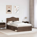 Sengestel med hovedgærde Brun eg 120 x 190 cm Massiv fyrretræ
