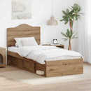 Sengestel med hovedgærde Artisan eg 90 x 190 cm Massiv fyrretræ