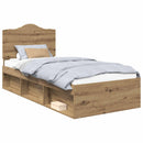 Sengestel med hovedgærde Artisan eg 90 x 190 cm Massiv fyrretræ