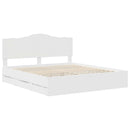 Sengestel med skuffe Hvid 180 x 200 cm Ingeniørtræ