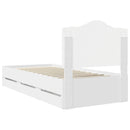 Sengestel med skuffe Hvid 90 x 190 cm Ingeniørtræ